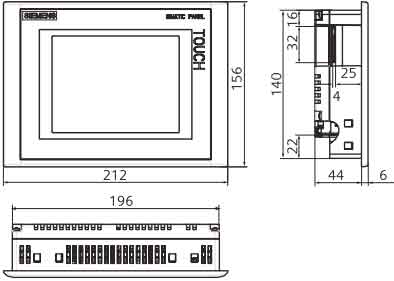 SIEMENS+6AV6 640-0CA11-0AX1微型面板+安装方式1